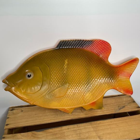 Hoover fish wall hanging tray plates vintage collectable set of 2 - Picture 3 of 16